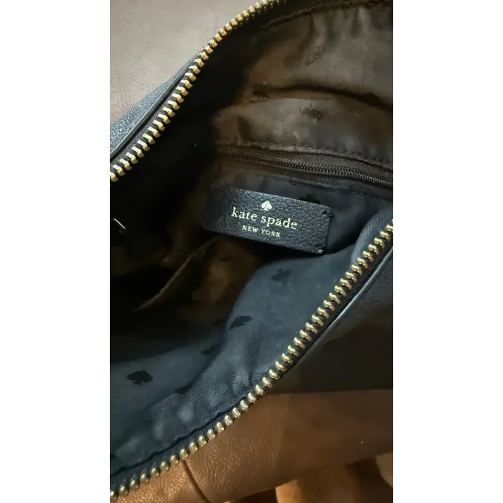 Kate Spade New York Black Leather Hobo Shoulder Bag